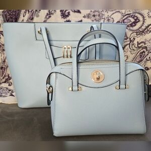 Elegant Light Blue Handbag Set